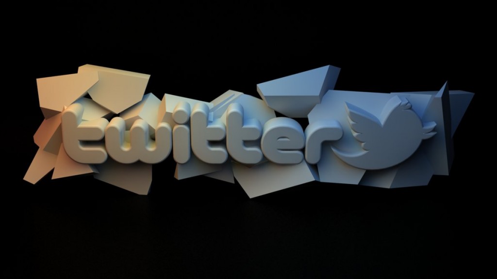 twitter logo 3d